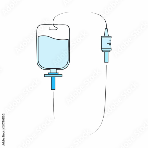 Intravenous Infusion Set Illustration. Vector image