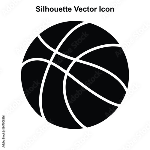 Basketball ball icon vector illustration isolated on white background with sports equipment and activity symbols
