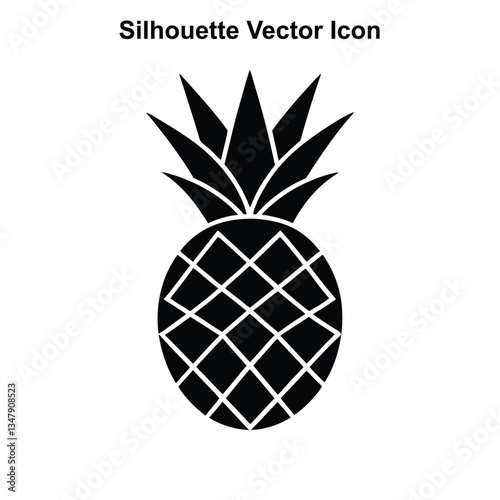Vector illustration of a ripe and juicy pineapple with a tropical and fresh look, featuring vibrant yellow and green colors, symbolizing health and natural sweetness