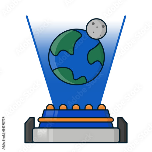3D earth map illustration