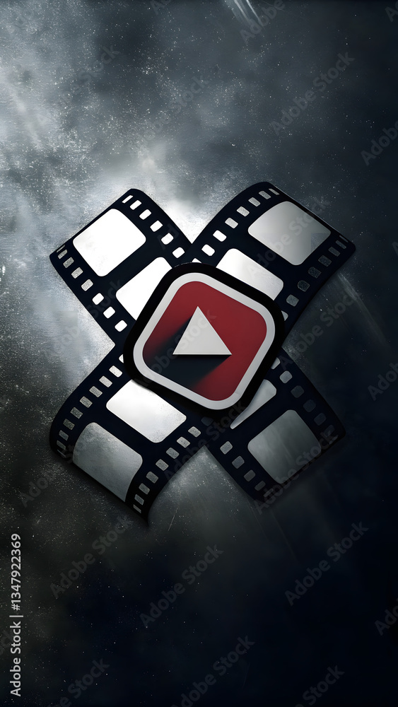 Fototapeta premium Logo short movie youtube