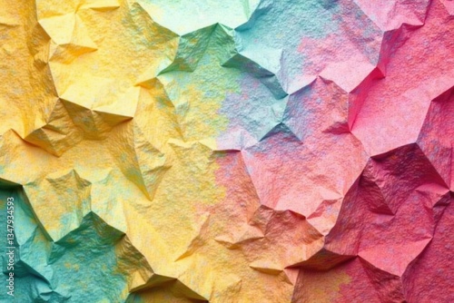 Wallpaper Mural Crumpled paper texture with scattered creases and folds , aged paper, worn paper, crumpled paper Torontodigital.ca