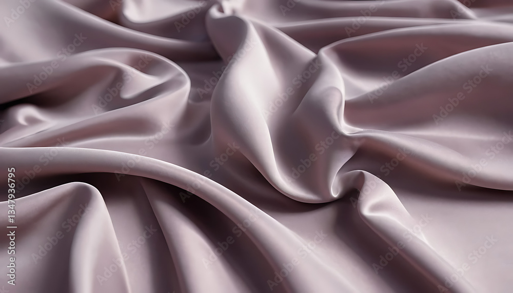 Obraz premium Elegant satin fabric with smooth texture and soft folds in light mauve color