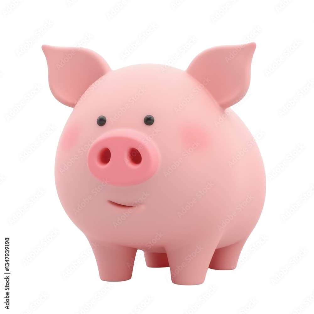Playful pig illustration colorful design scene vibrant shapes fun concept