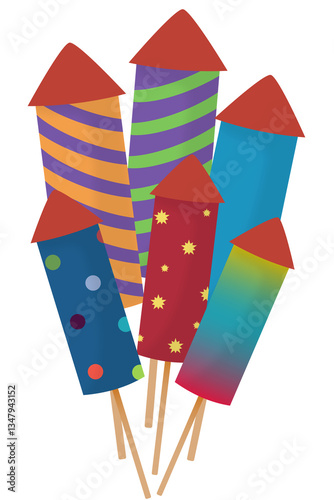 Feuerwerksraketen - Silvesterraketen