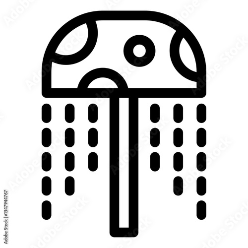 water park mushroom shower icon