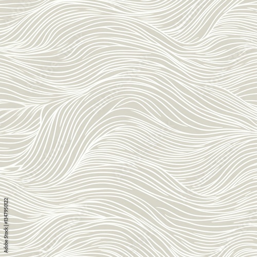 Abstract wavy lines beige pattern background photo