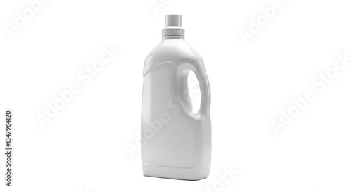 Plastic bottle for household detergent isolated on white background 