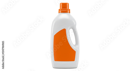 Plastic bottle for household detergent isolated on white background 