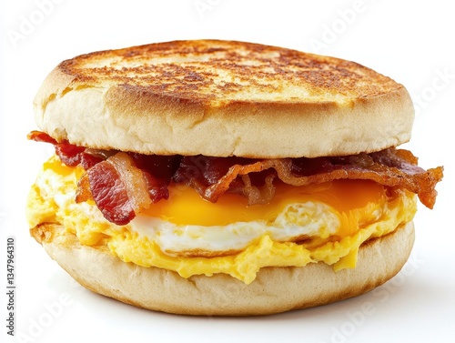 Wallpaper Mural Delicious Breakfast Sandwich with Bacon, Eggs, and Cheese in a Toasted English Muffin for a Hearty Morning Meal Torontodigital.ca