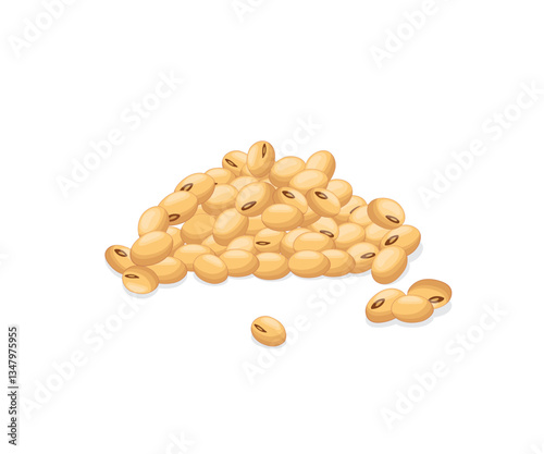 Dried soya beans stock illustrator