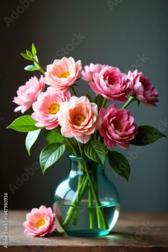 Wallpaper Mural Soft focus flowers in a vase, watercolor, flowers, arrangement Torontodigital.ca