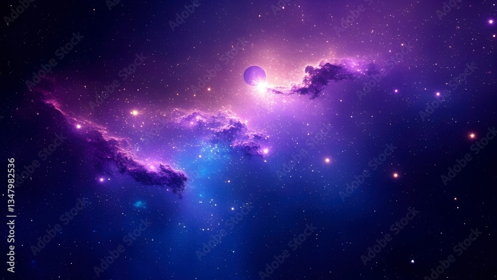 Stunning Deep Space Desktop Background with Glowing Purple and Blue Nebula Stunning Deep Space Desktop Background with Glowing Purple and Blue Nebula
