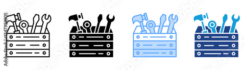 Toolbox Icon Set Multiple Style Collection