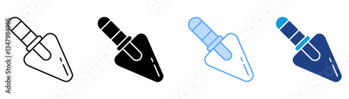 Trowel Icon Set Multiple Style Collection