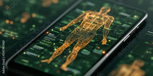 Digital Health App Visualizing Human Anatomy and Tracking Features on Smartphone Screens for Enhanced User Interaction and Insights