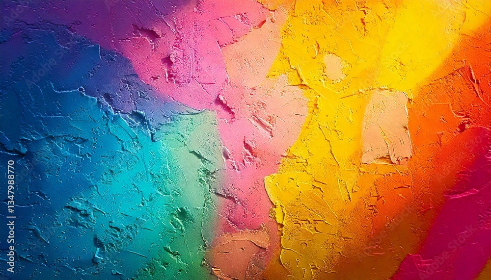 Obraz premium funny colorful wall painting wallpaper with bright lighting