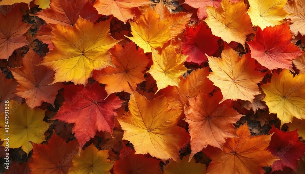 Top view of heap of fallen orange maple leaves. Autumn season with varied color palette. Forest floor background with many leaves. Seasonal concept for fall holidays like Thanksgiving and Halloween. Top view of heap of fallen orange maple leaves. Autumn season with varied color palette. Forest floor background with many leaves. Seasonal concept for fall holidays like Thanksgiving and Halloween.