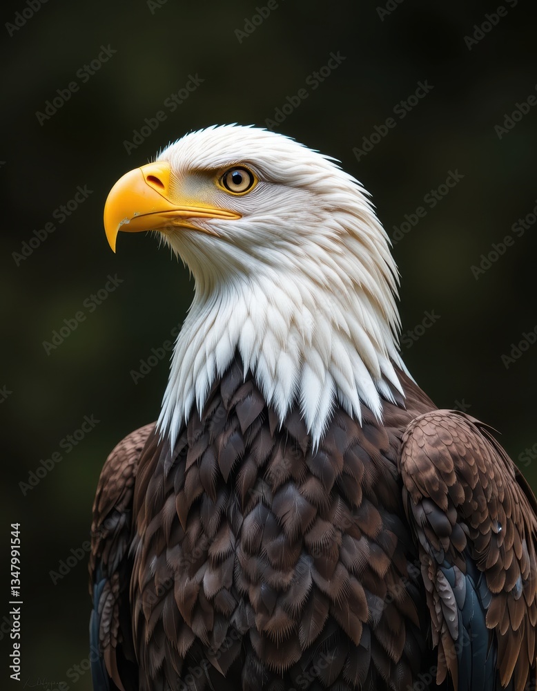 Portrait of a sea eagle with its unique white color Portrait of a sea eagle with its unique white color