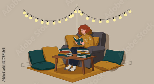 Cozy Reading Nook Scene