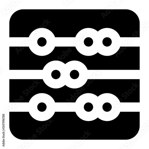 abacus icon for illustration