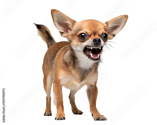 Angry Chihuahua Growling 2 Years Old Isolated on Transparent Background