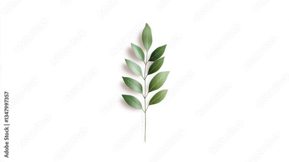 Delicate plant sprig, isolated on white background Delicate plant sprig, isolated on white background