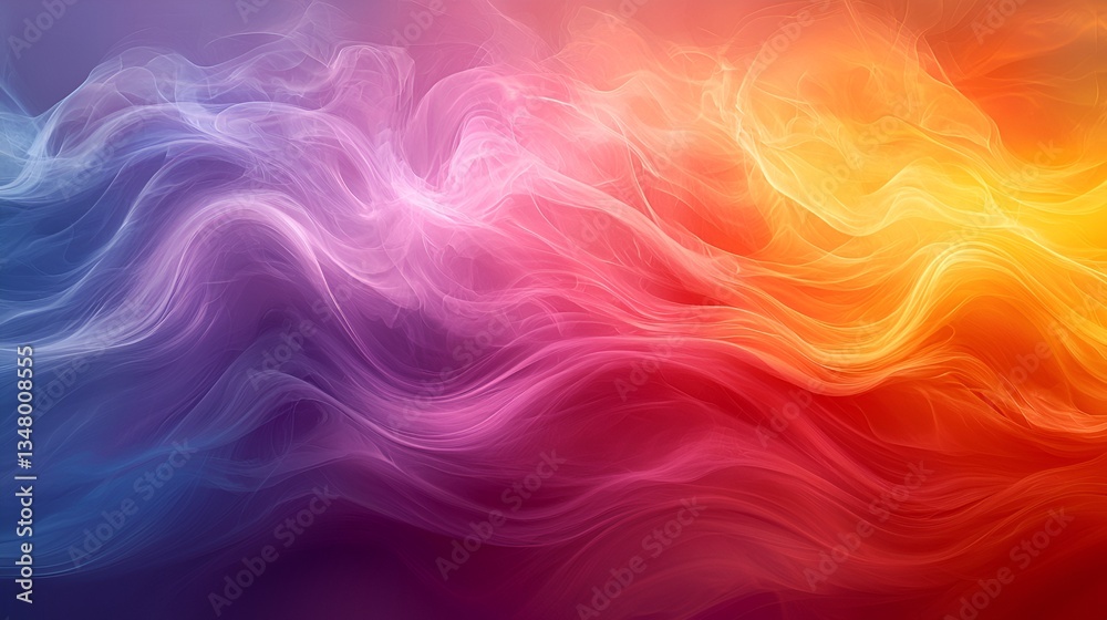 custom made wallpaper toronto digitalColorful abstract swirling smoke waves