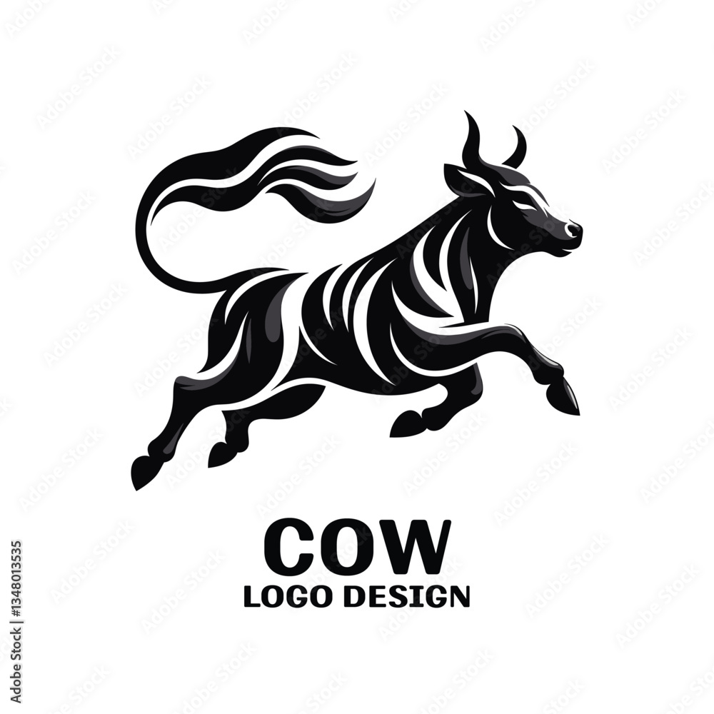 Obraz premium Cow Vector Logo Design