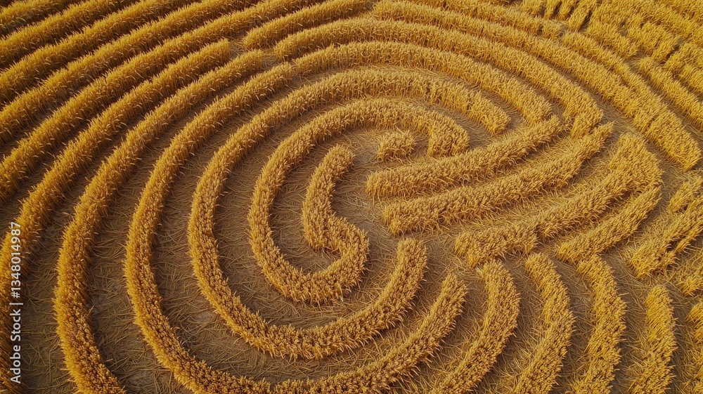 Fototapeta premium High-resolution aerial farmland wallpaper showcasing the geometric beauty of cultivated fields, rich textures, and natural patterns across a sprawling rural landscape.