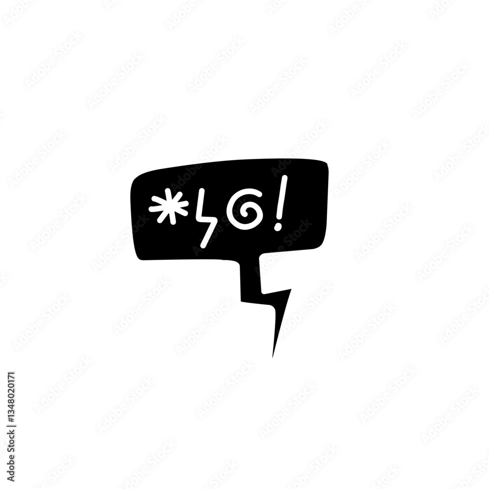 Fototapeta premium Swear word speech bubble icon
