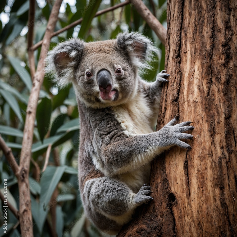 koala bear sleeping on tree koala bear sleeping on tree