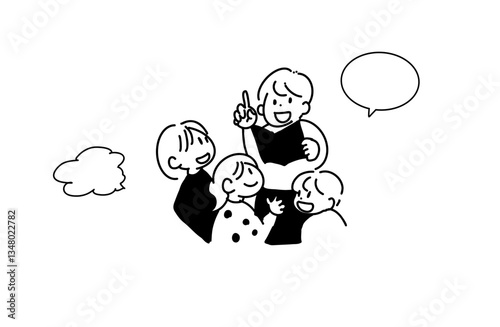 学び合う子どもたちの会話シーン