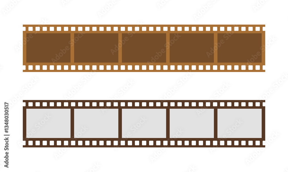 Old retro cinema long movie film strip, photo film frame strip Old retro cinema long movie film strip, photo film frame strip