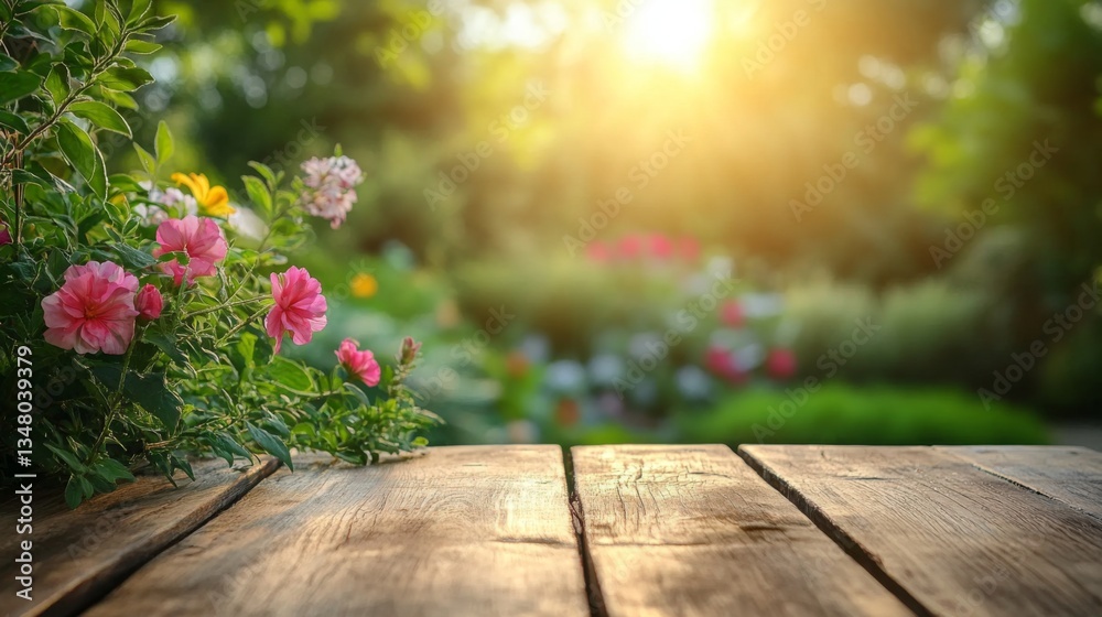 Pink flowers bloom brightly in a summer garden scene Pink flowers bloom brightly in a summer garden scene