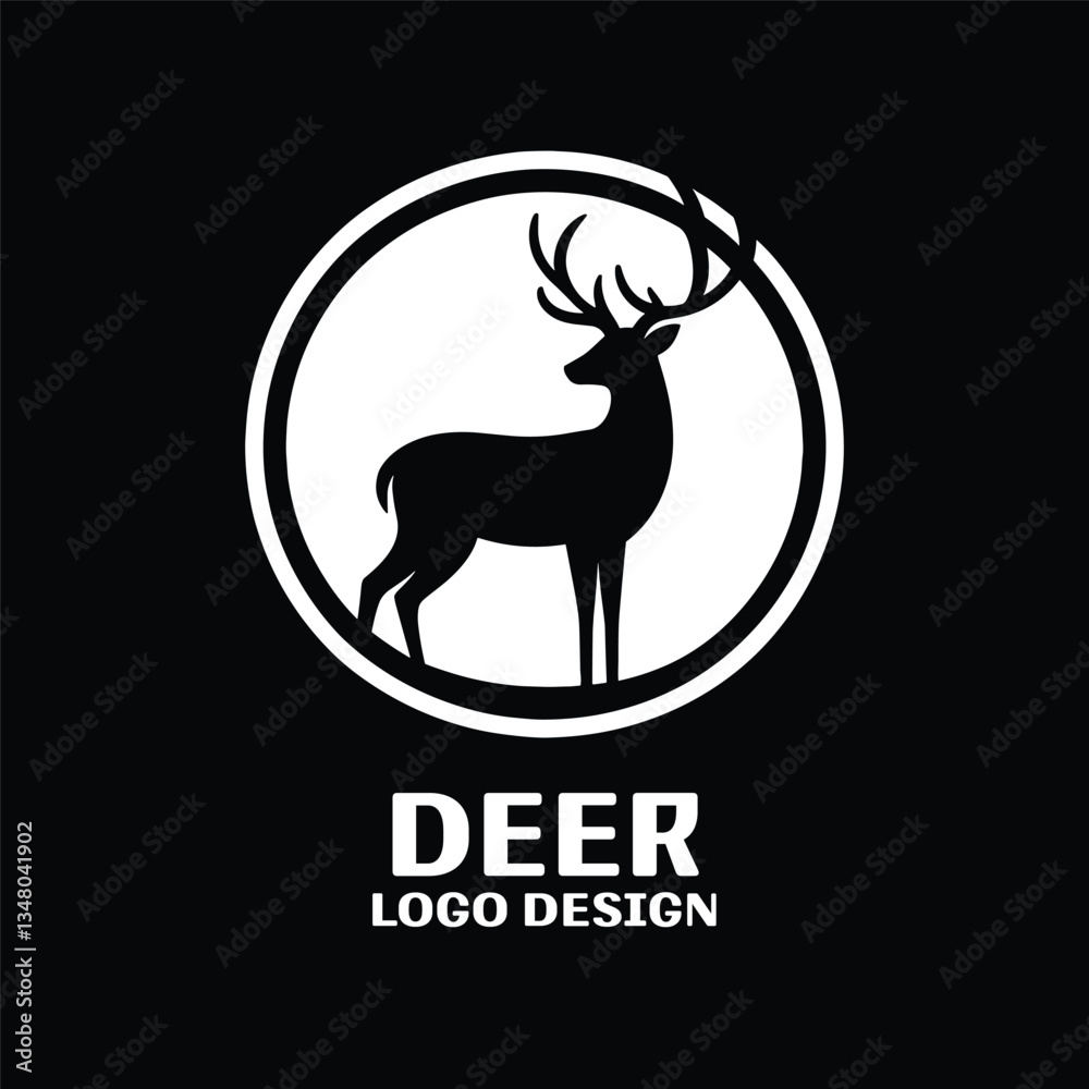 Deer Vector Logo Design Deer Vector Logo Design