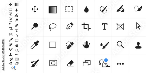 Graphic software Tool Icons Collection