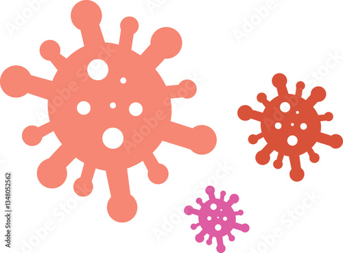 Bacteria and virus icon isolated on white background. Probiotic bacteria and virus, germ and microbe, microorganism
