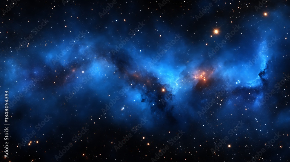 Naklejka premium Celestial Nebula Cosmic Dust Starscape