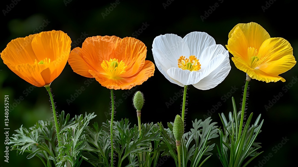 Fototapeta premium Spring flora action vibrant flowers blooming in nature's garden captivating viewpoint