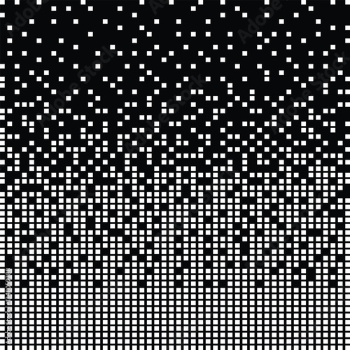 Halftone texture design using square boxes in Black Background.