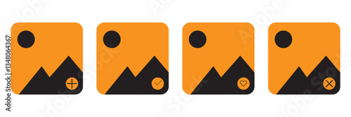 Picture icon vector. photo gallery icon symbol