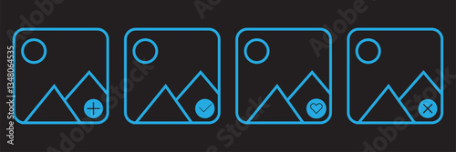 Picture icon vector. photo gallery icon symbol