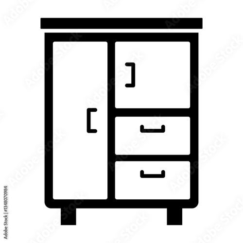 cabinet black icon