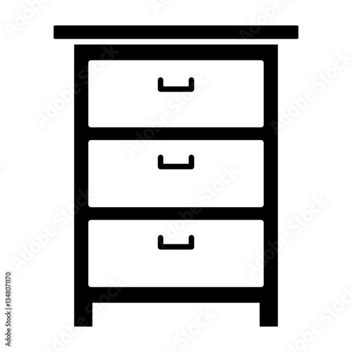 drawers black icon