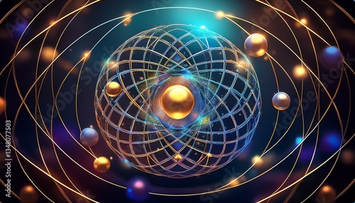 abstract atom molecule structure