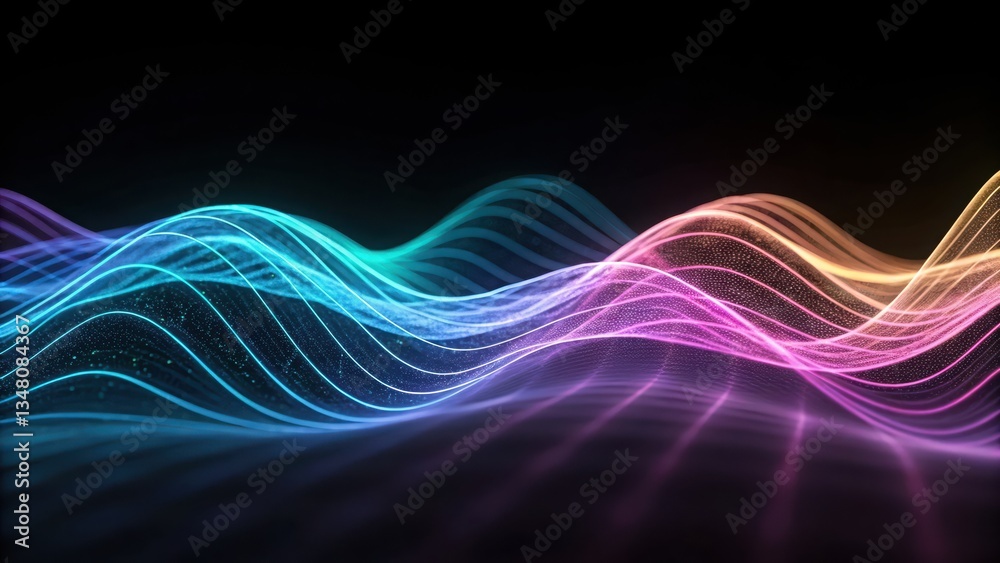 Abstract wave of light representing the dynamic nature of digital transformation in modern technology Abstract wave of light representing the dynamic nature of digital transformation in modern technology
