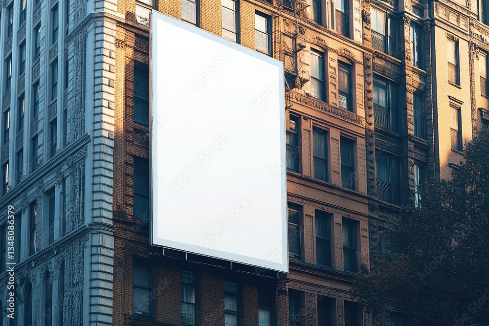High Definition View of Billboard on Tall Building High Definition View of Billboard on Tall Building