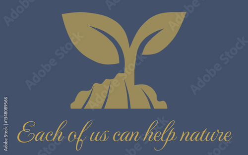 Each of us can help nature, symbolic illustration