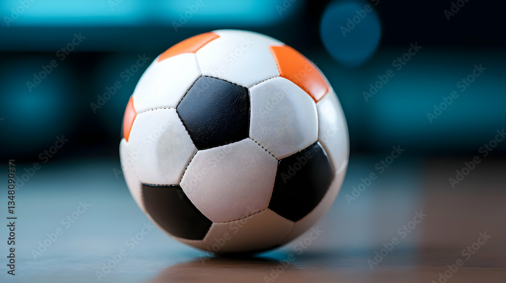 Obraz premium Closeup of a Soccer Ball with Fingerprint Texture